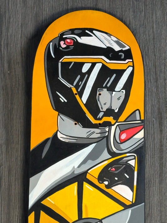 Hand signed Black Dino charge ranger deck