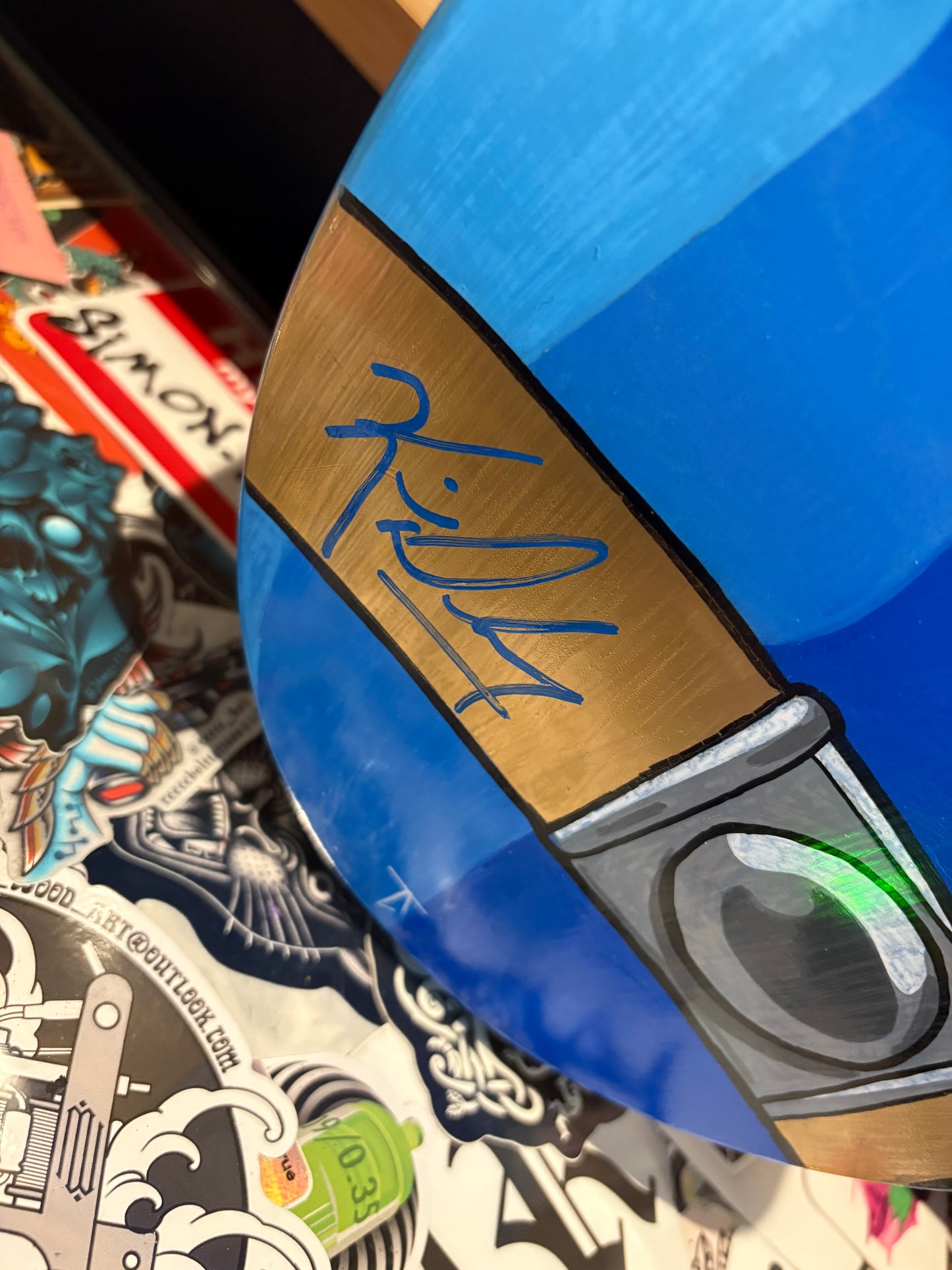 Hand signed Blue Dino Thunder ranger deck