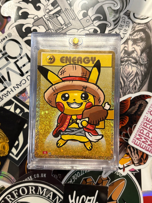 Luffy pikachu custom card
