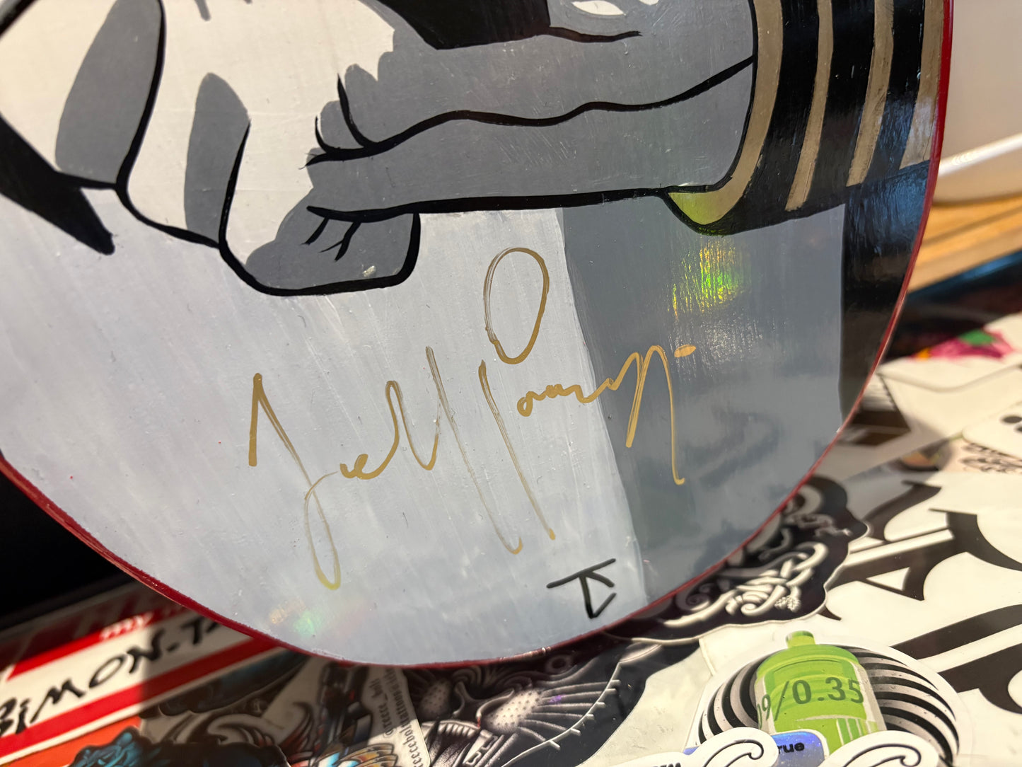 Hand signed White Dino Thunder ranger deck