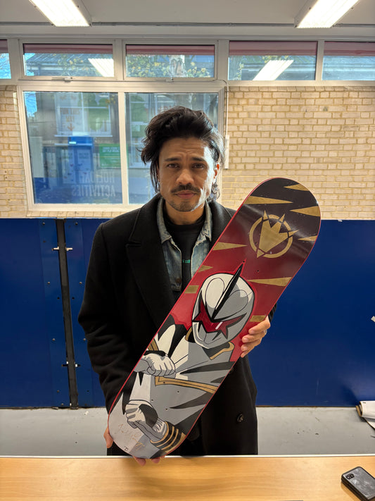 Hand signed White Dino Thunder ranger deck