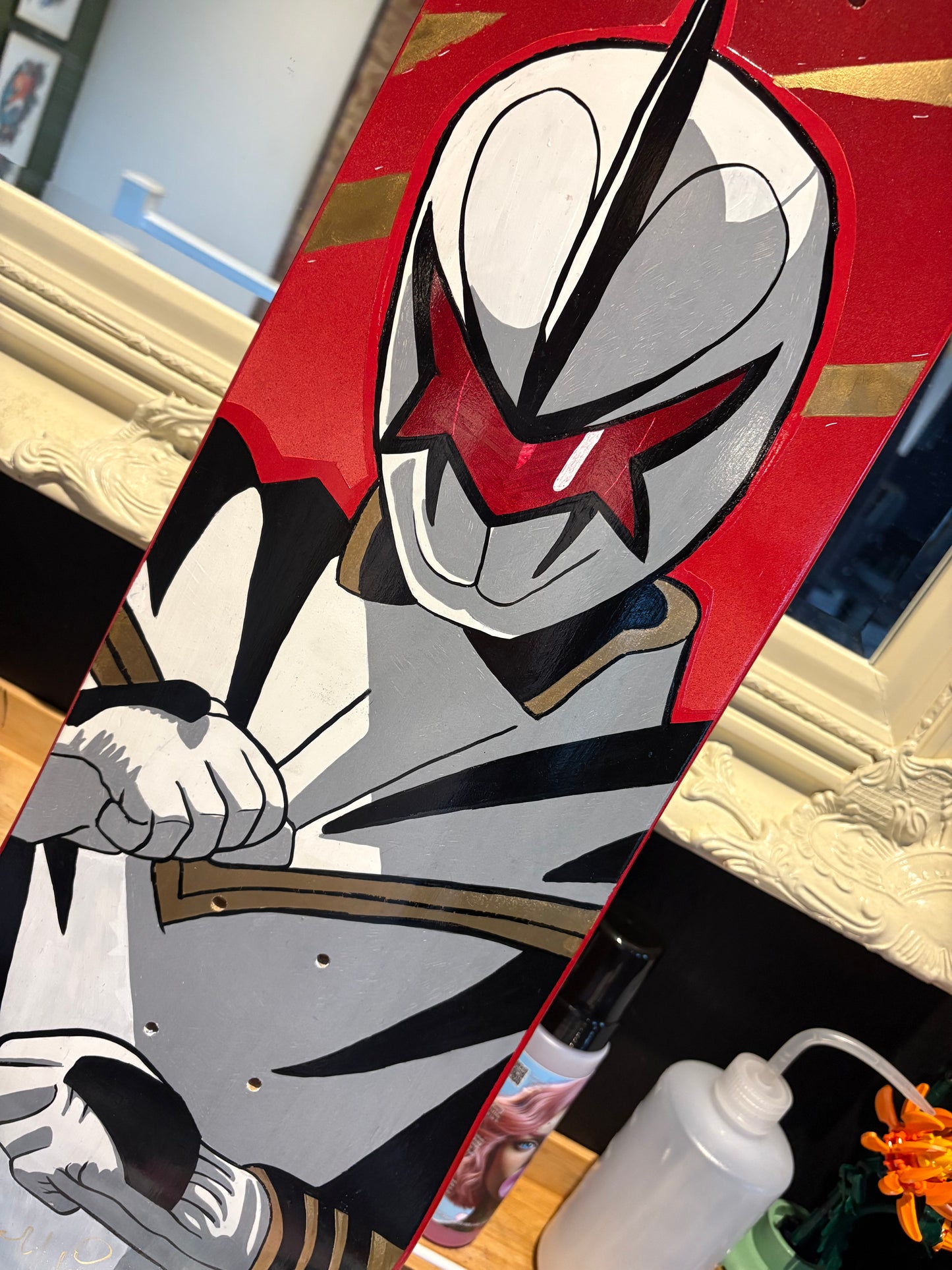 Hand signed White Dino Thunder ranger deck