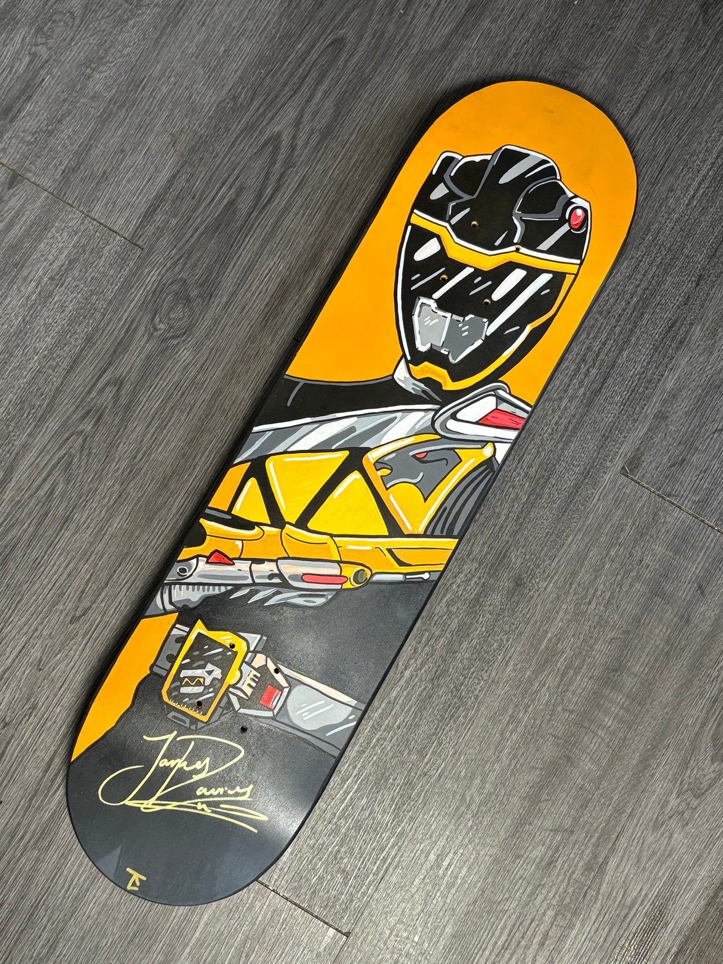 Hand signed Black Dino charge ranger deck 2