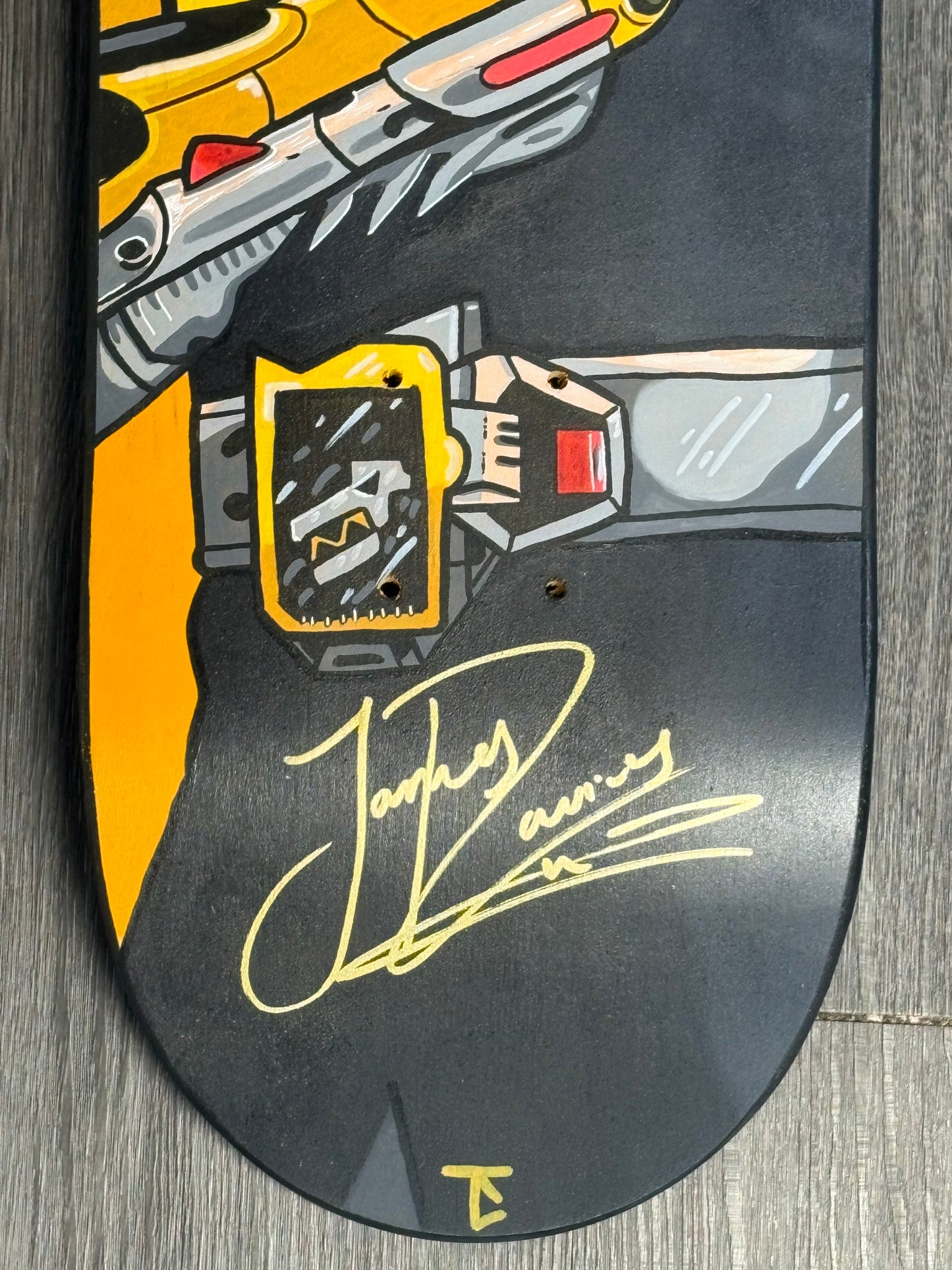 Hand signed Black Dino charge ranger deck 2