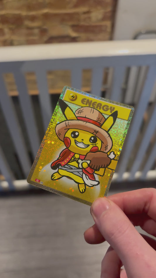 Luffy pikachu custom card
